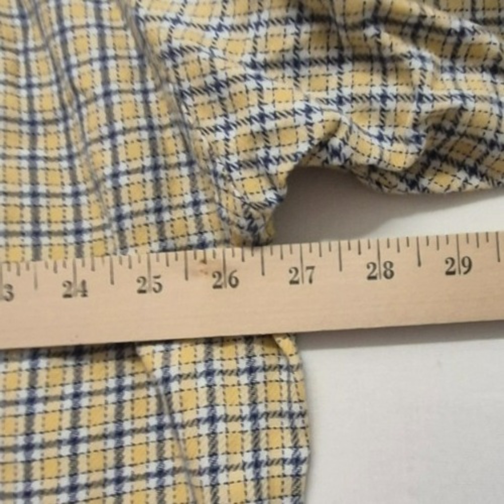 VTG Eddie Bauer AKA men's yellow plaid long sleever button up shirt XLT‎ Cotton - Picture 13 of 13